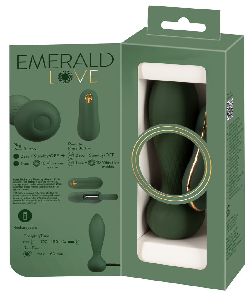 Plug Anal Vibrator Emerald Love Luxurious RC Anal Plug [12]