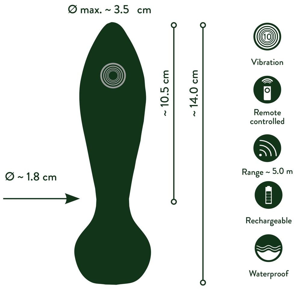 Plug Anal Vibrator Emerald Love Luxurious RC Anal Plug [9]