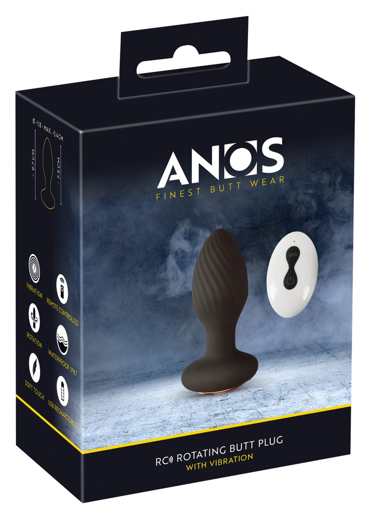 Plug Vibrator Anal ANOS RC Rotating Butt Plug [10]