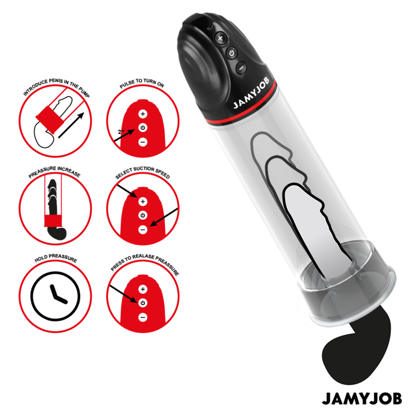 Pompa Automata Penis Jamyjob xpand automatic pump 3 suction levels grey [3]