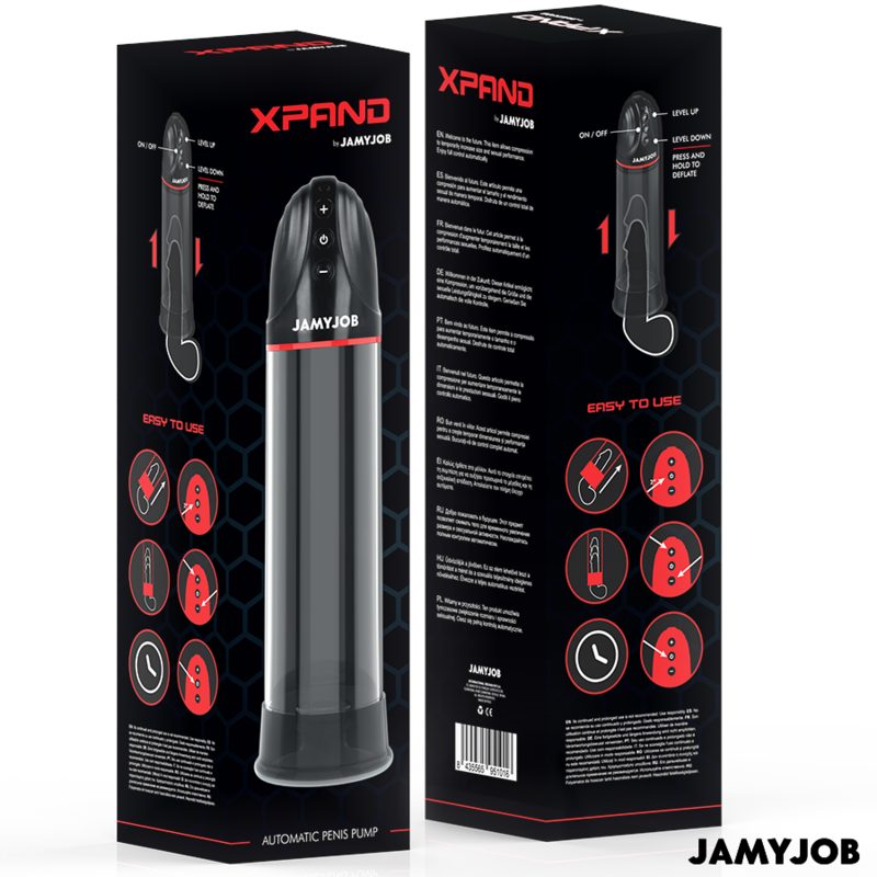 Pompa Automata Penis Jamyjob xpand automatic pump 3 suction levels grey [5]