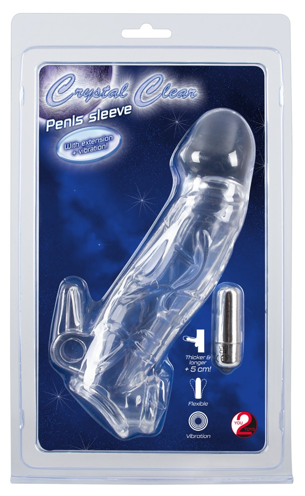 Prelungitor Penis Crystal Chrystal Skin Penis Sleeve Vibro [1]