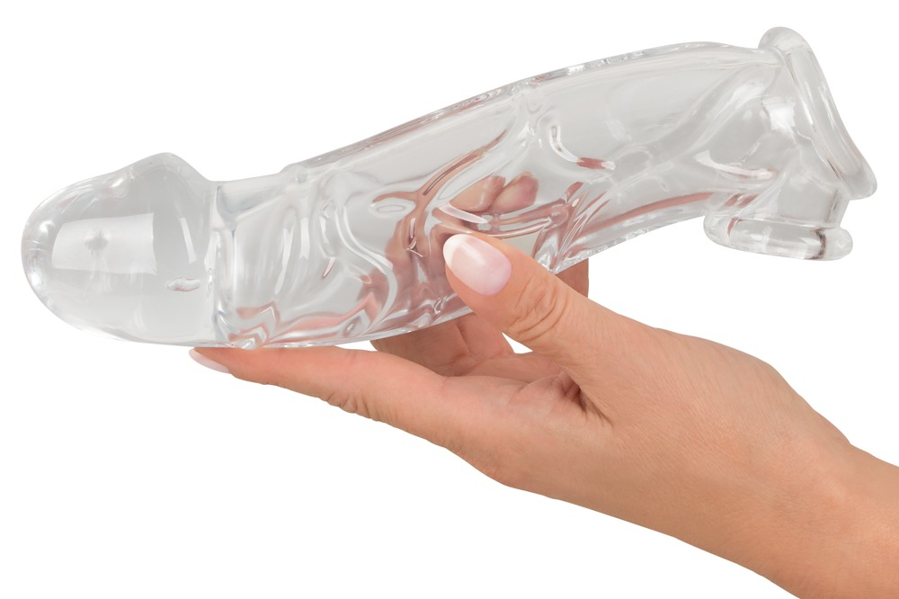 Prelungitor Penis Crystal Penis Sleeve with extension and ball ring [4]