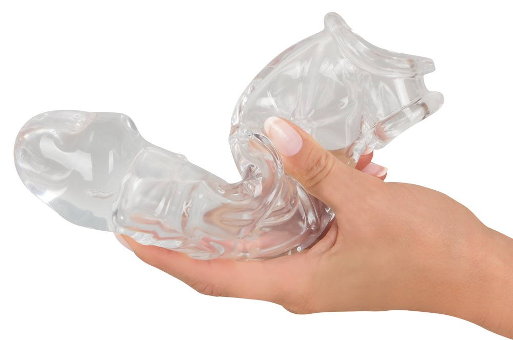 Prelungitor Penis Crystal Penis Sleeve with extension and ball ring [5]