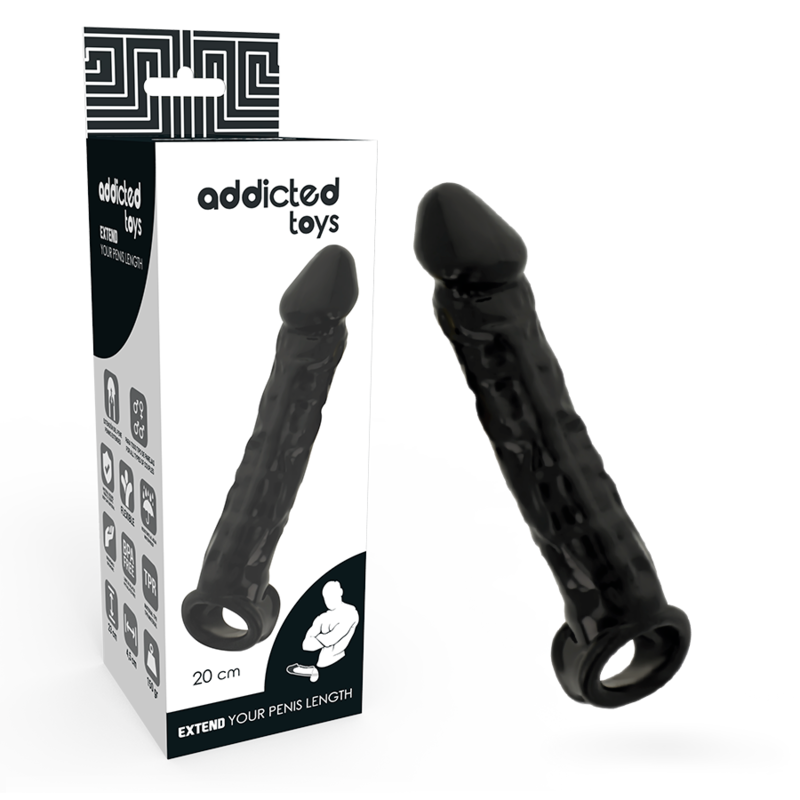 Prelungitor Penis Addicted Toys Dong Extension Black [5]