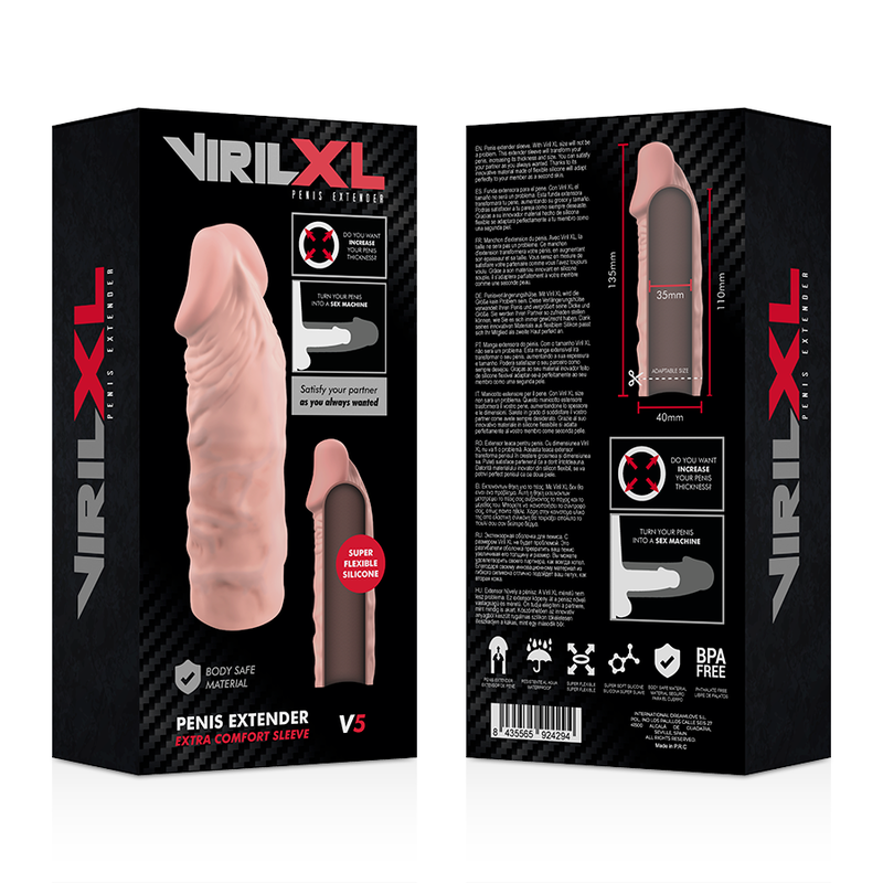 Prelungitor Penis Virilxl Liquid Silicone V5 Natural Penis Extension [8]
