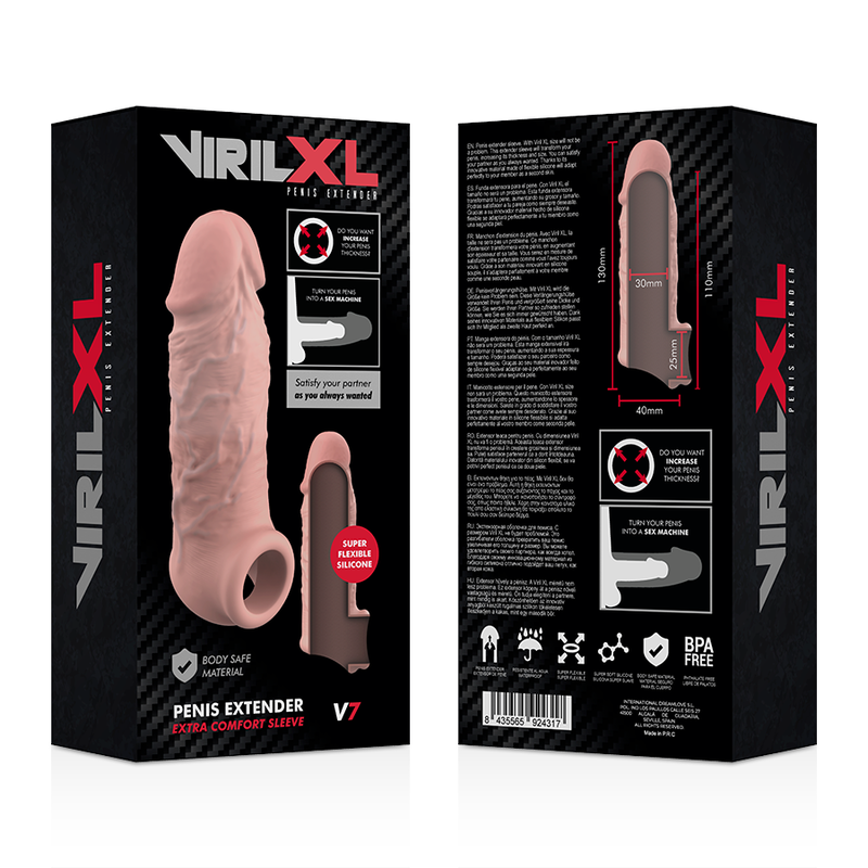 Prelungitor Penis Virilxl Liquid Silicone V7 Natural Penis Extension [9]