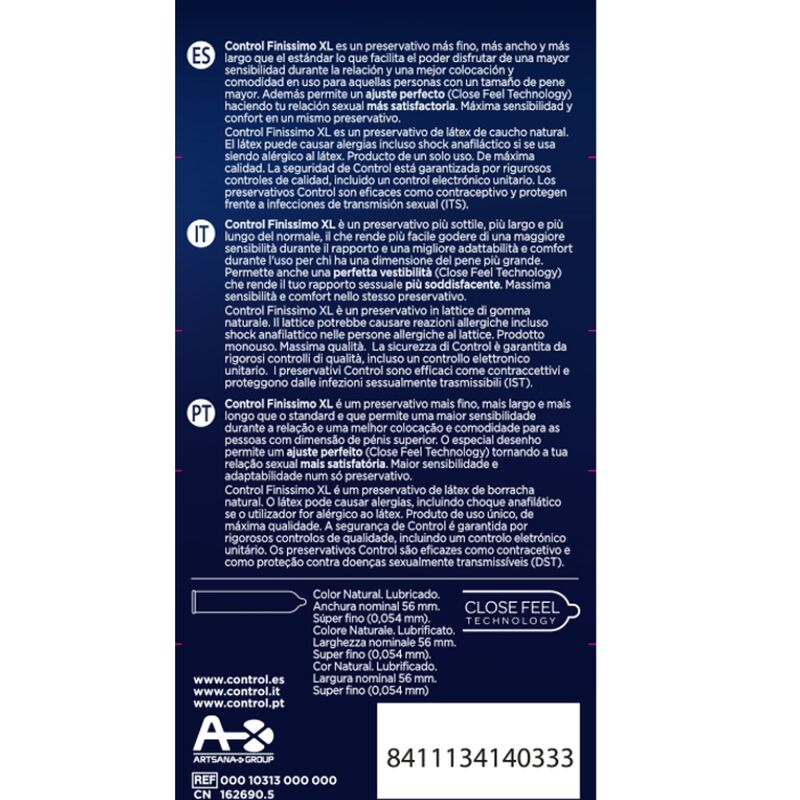Prezervative CONTROL - FINISSIMO XL CONDOMS 12 buc [2]