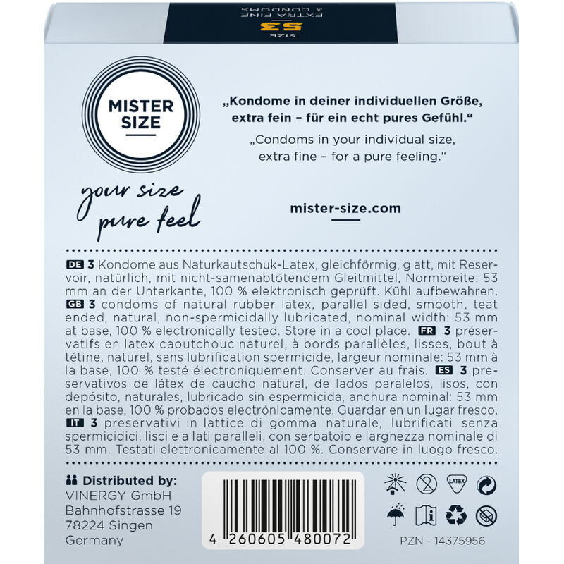 Prezervative MISTER SIZE - CONDOM SIZE M 53 MM 3 buc [3]