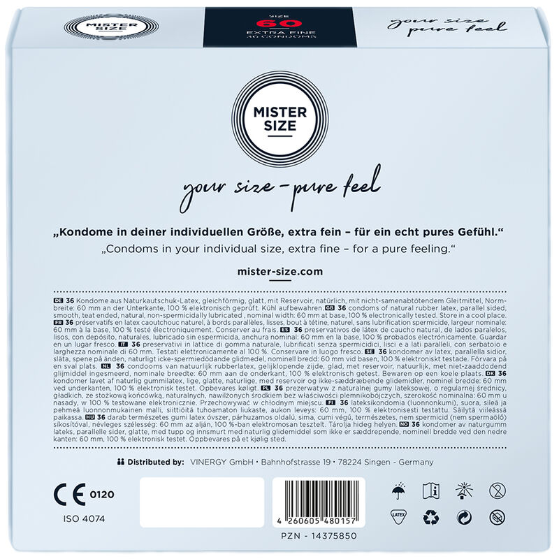 Prezervative MISTER SIZE - CONDOM SIZE XL 60 MM 36 buc [3]