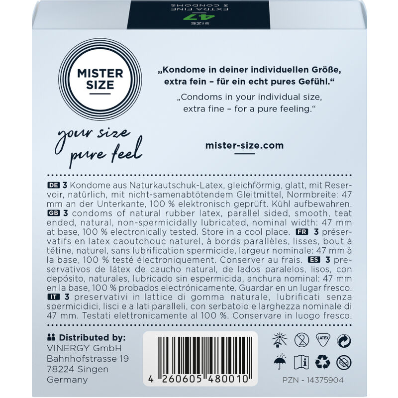 Prezervative MISTER SIZE - CONDOMS SIZE XS 47 MM 3 buc [2]