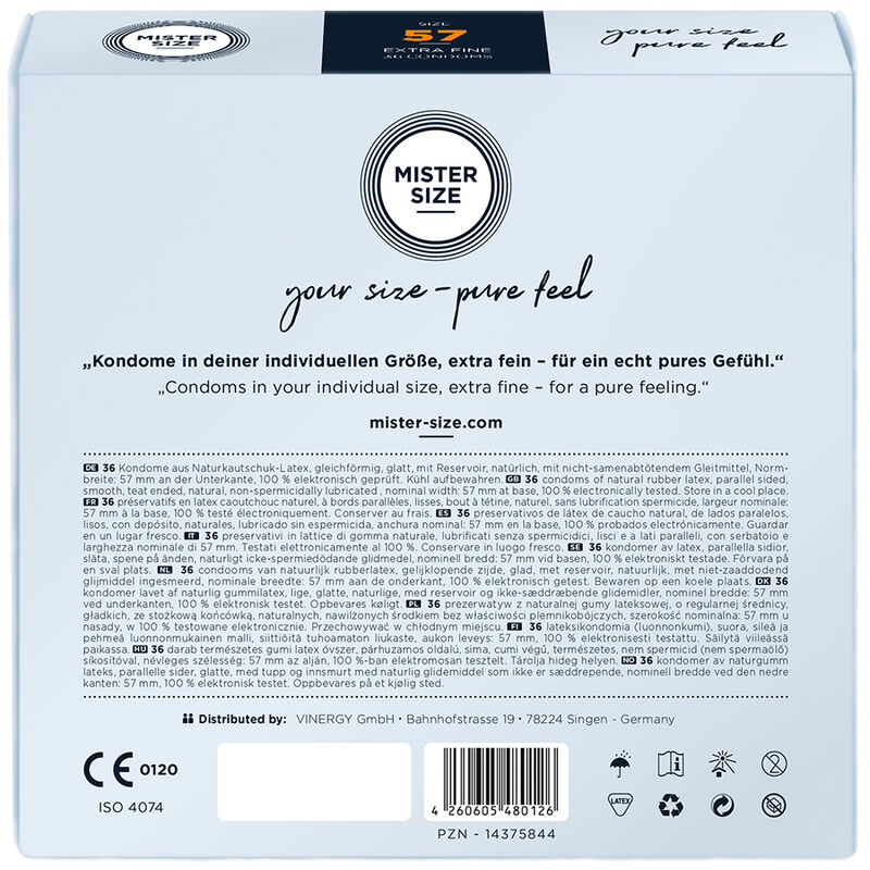 Prezervative MISTER SIZE - CONDOM SIZE L 57 MM 36 buc [2]