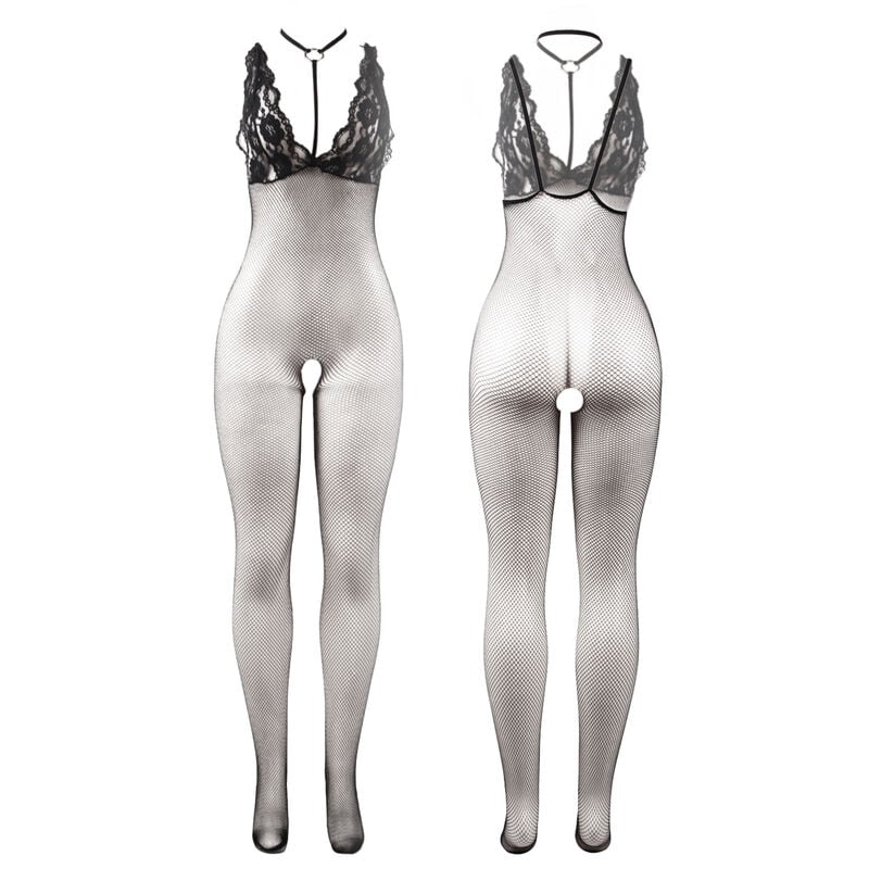 Rochie Plasa Transparenta Femei Subblime Black transparent fishnet crotchless bodystocking [9]