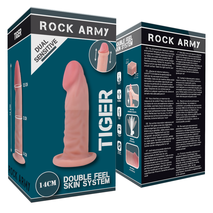 Dildo Realist Rockarmy Dual density tiger 14 cm [5]