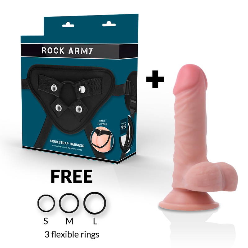 Set Dildo Ham Rockarmy Harness + dual density panzer 17 cm [1]