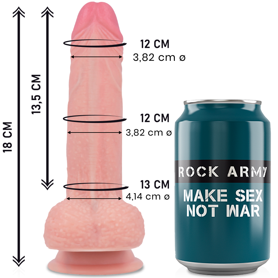 Dildo Realist Rockarmy Liquid silicone premium mustang realistic 18 cm [4]