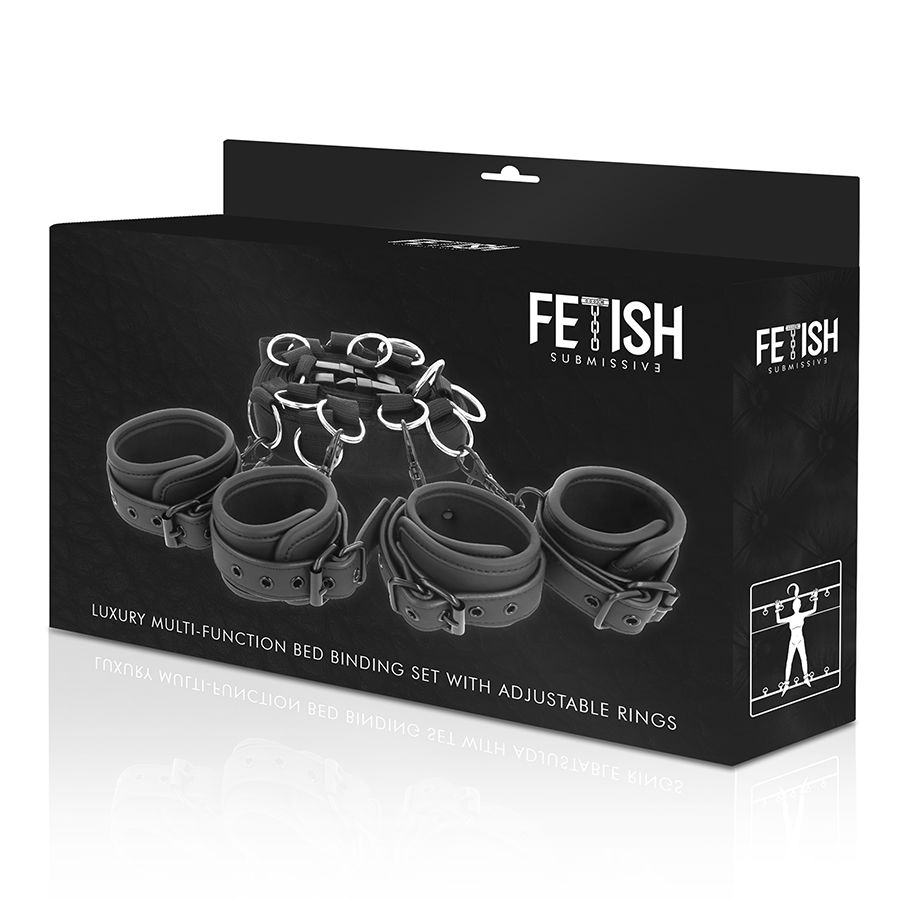 Set Bondage Fetish Submissive Bondage Luxury bed ties set with noprene lining [2]