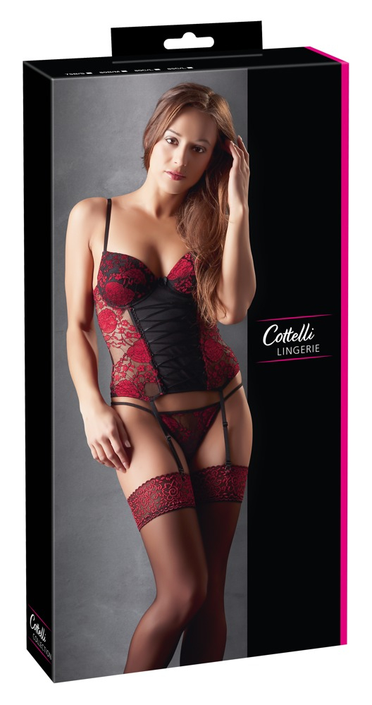 Set Corset Tanga Cottelli ACCESSOIRES Set [7]