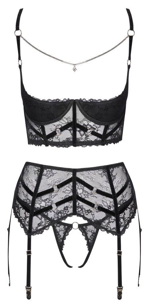 Set Dantela Negru Femei Cottelli ACCESSOIRES Set [3]