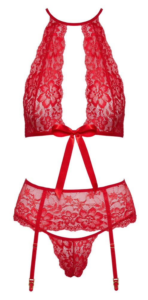 Set Dantela Rosu Femei Kissable Set [3]