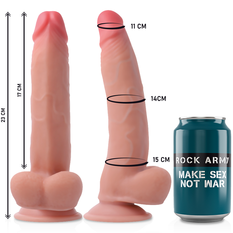 Set Ham Dildo Rockarmy Harness  dual density leopard 23 cm [10]