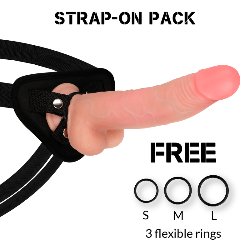 Set Ham Dildo Rockarmy Harness  dual density leopard 23 cm [2]
