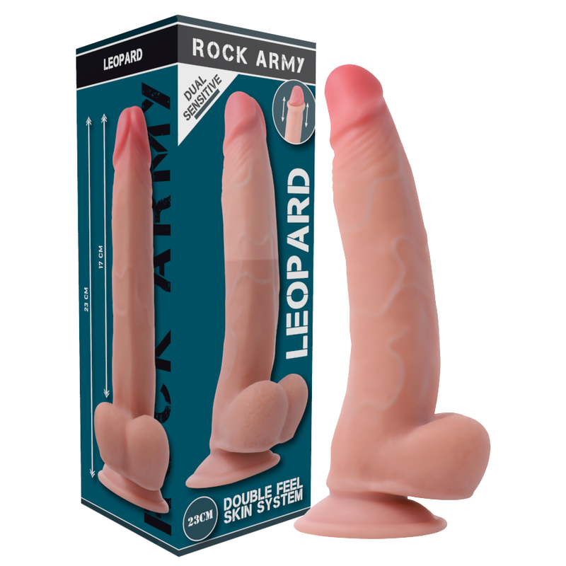 Set Ham Dildo Rockarmy Harness  dual density leopard 23 cm [20]