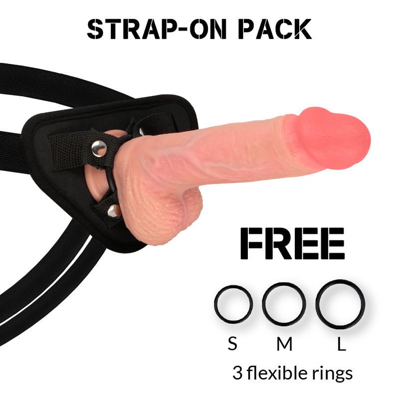 Set Ham Dildo Rockarmy Harness liquid silicone premium spitfire realistic 21 cm [6]