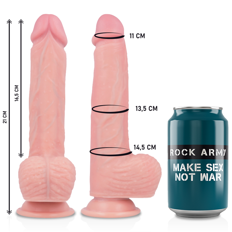 Set Ham Dildo Rockarmy Harness liquid silicone premium spitfire realistic 21 cm [7]