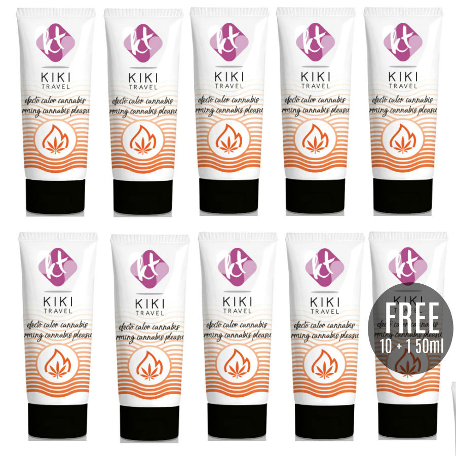 Set Lubrifiant Baza Apa Cannabis KIKI TRAVEL cannabis warming effect 50 ml 10+1 free [1]