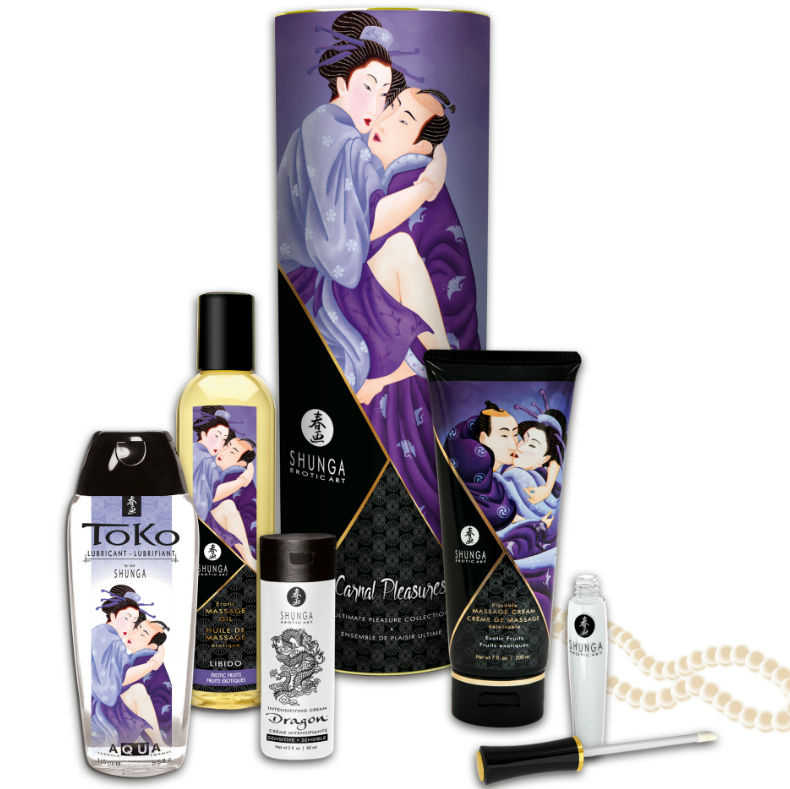Set masaj Erotic Shunga Carnal Pleasures Collection Kit [1]