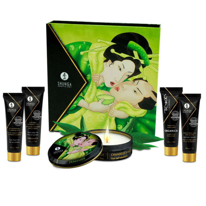 Set Masaj Erotic Shunga Kit Secret Geisha Organic Green Tea [2]