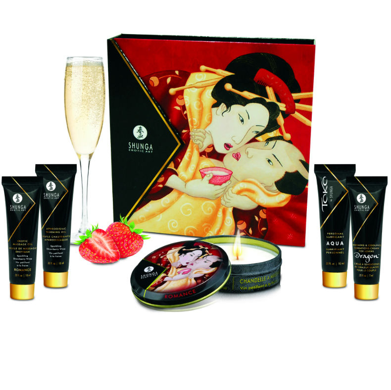 Set Masaj Erotic Shunga Kit Secret Geisha Strawberries And Cava [2]
