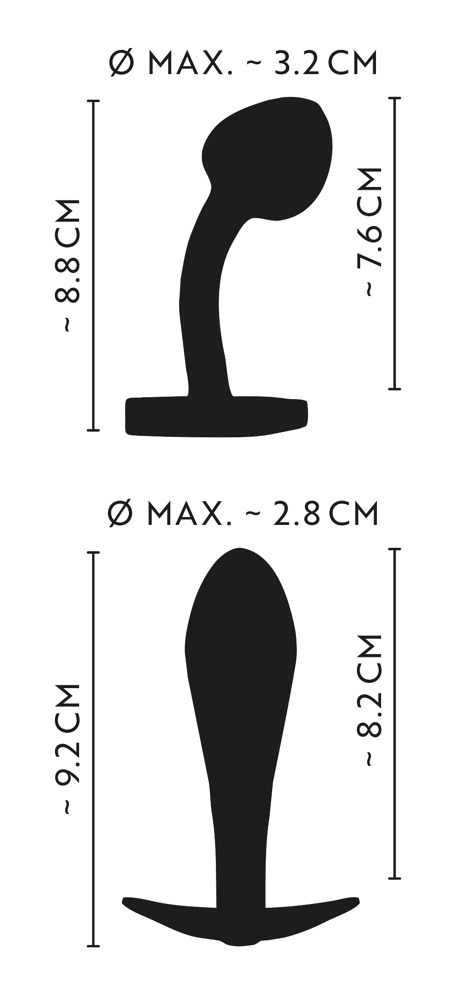 Set Plug Anal ANOS Metal Butt Plug Set in Rainbow Colours [6]