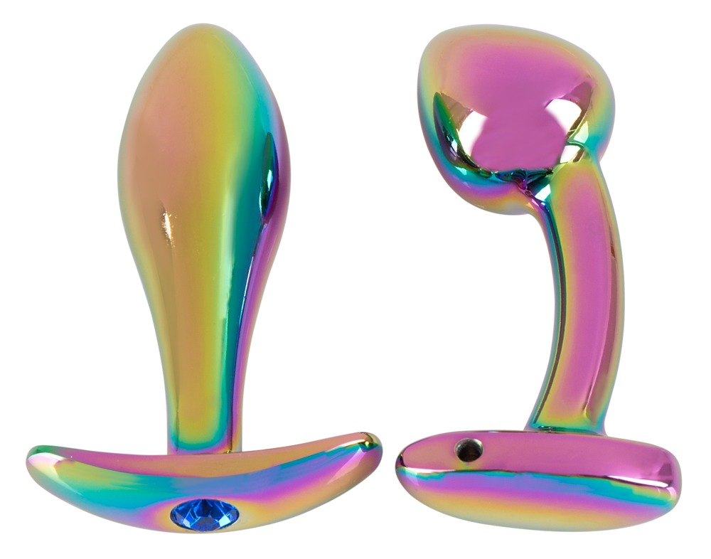 Set Plug Anal ANOS Metal Butt Plug Set in Rainbow Colours [2]