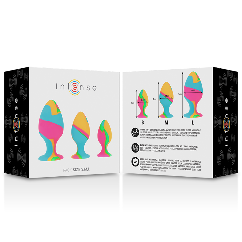 Set Plug Anal Intense Multicolor silicone plug set [6]