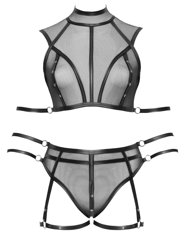 Set Transparent Negru Mat Femei Cottelli ACCESSOIRES Set [7]
