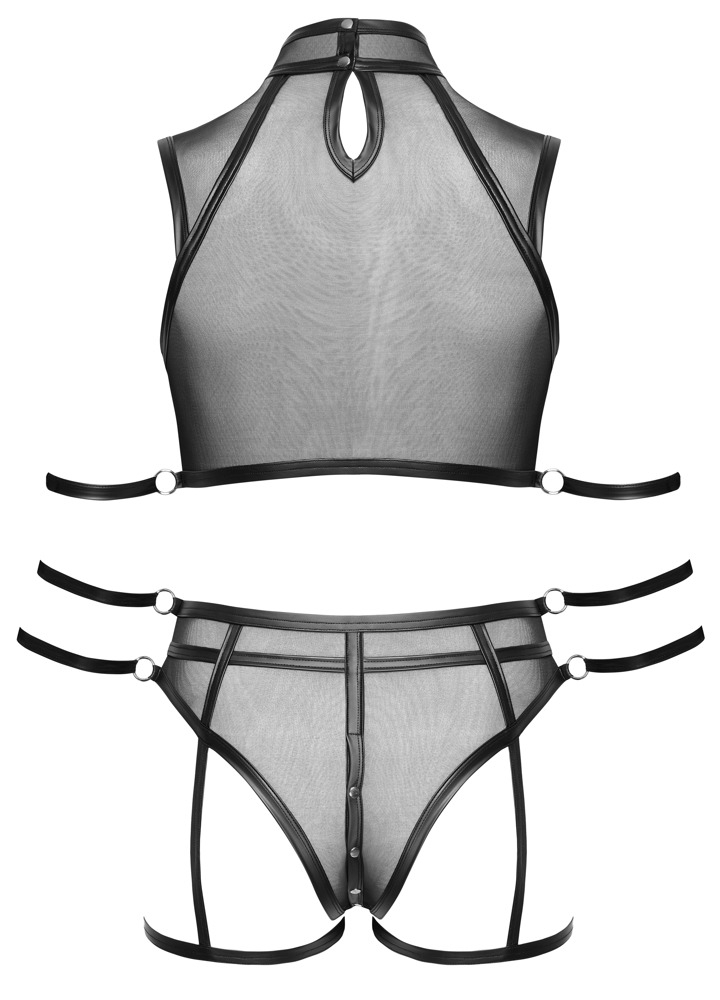 Set Transparent Negru Mat Femei Cottelli ACCESSOIRES Set [4]