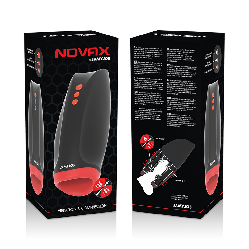 Masturbator Jamyjob Novax Masturbator With Vibration and Compression [7]
