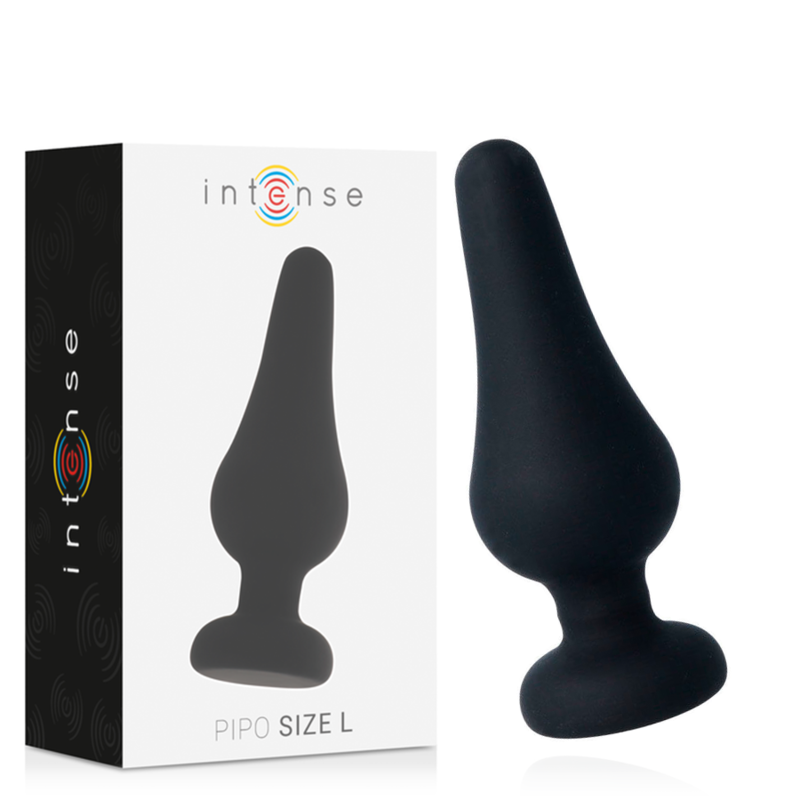 Stimulator Anal Intense Anal plug pipo l black silicone 13 cm [4]