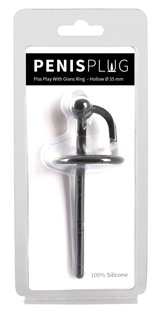 Stimulator Dilatator Uretra Penis Plug Piss Play With Glans Ring - Hollow Ø 35mm [7]