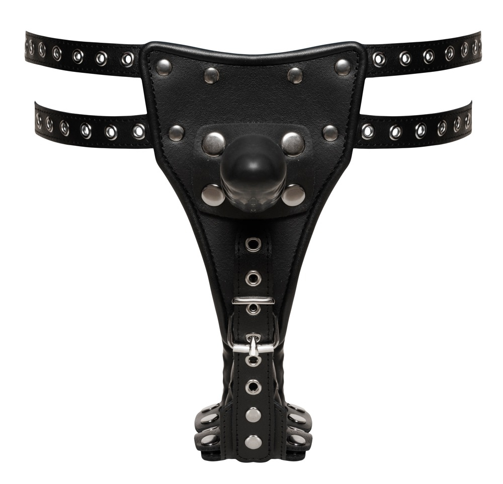 Strap-on 3 Dildo ZADO Leather String with 3 Dildos [6]
