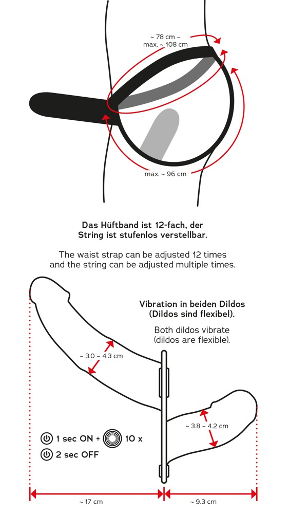 Strap-on Vibrator YOU2TOYS Double Thruster [11]
