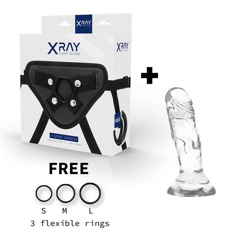 Strap-On X-ray Clear Cock 12 cm [10]