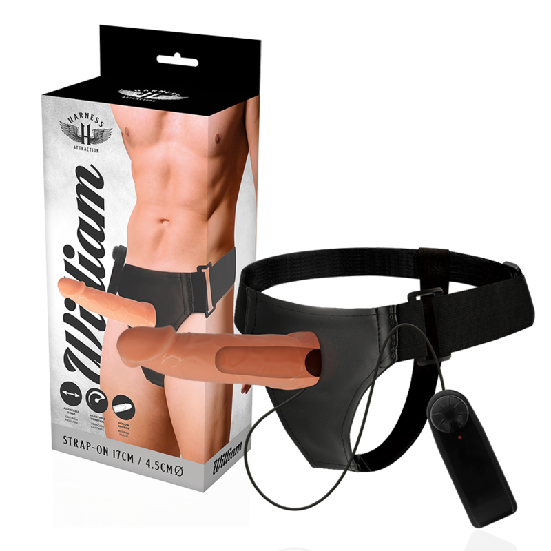Strapon Harness Attraction Rnes Hollow William Vibrator 17 x 4.5cm [7]