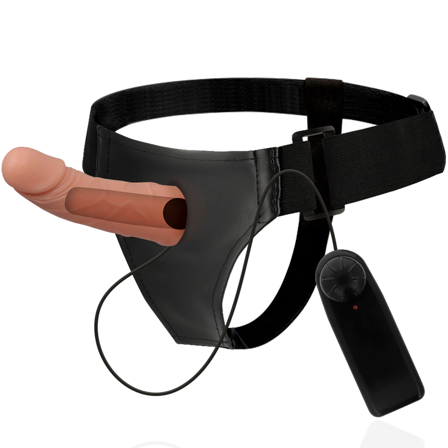 Strapon Harness Attraction Rnes Hollow Frames With Vibrator 15 x 5cm [2]