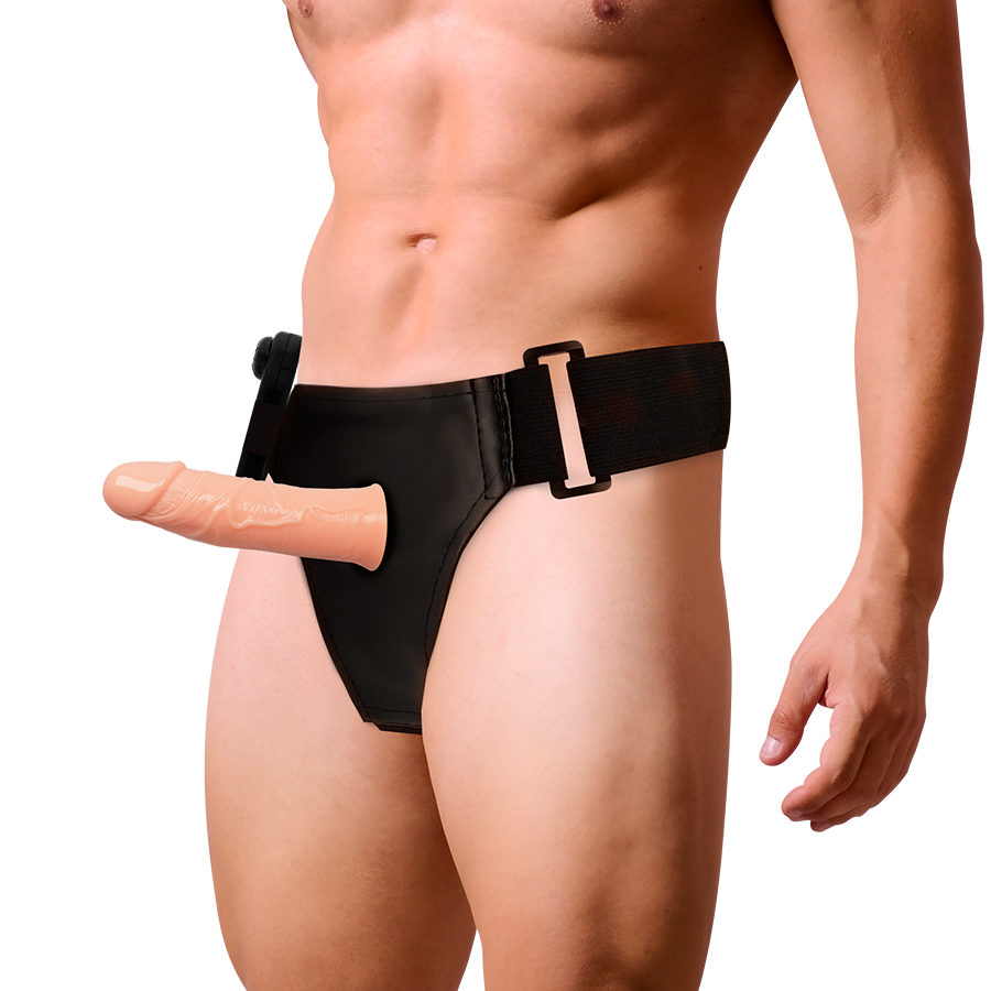 Strapon Harness Attraction Rnes Hollow Gregory Vibrator 16.5 x 4.3cm [1]
