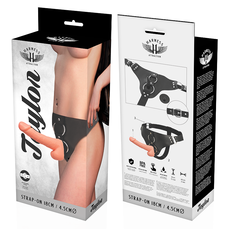 Strapon Harness Attraction Rnes Taylor Deluxe 18 x 4.5cm [6]