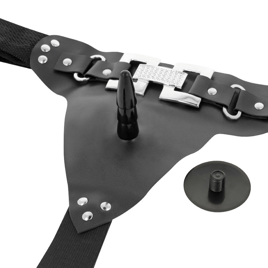 Strapon Harness Attraction Deluxe Harness With Realistic Vibration 18 x 4.5cm [3]