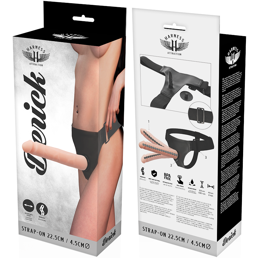 Strapon Harness Attraction Rnes Articulable 22.5 x 4.5cm [6]